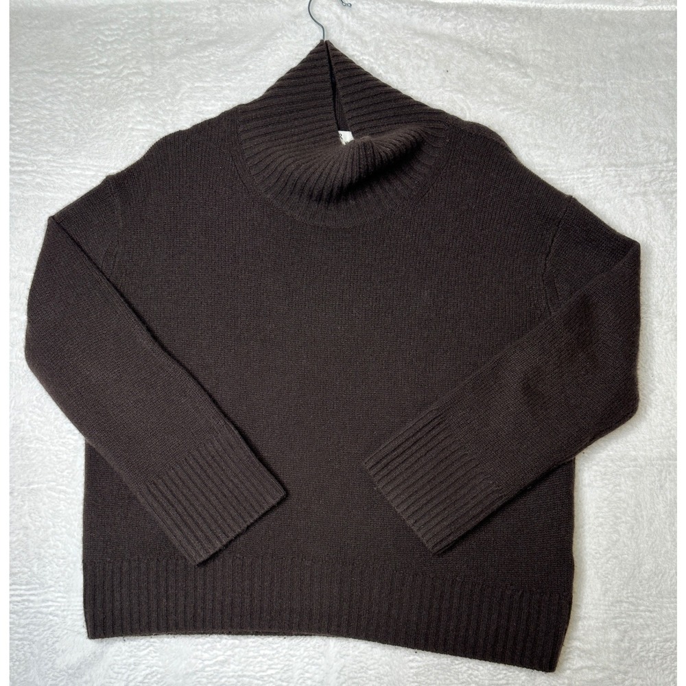 Banana Republic Turtleneck Sweater Womens Small Brown 100% Cashmere Luxe Knit